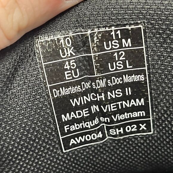 Dr. Martens Winch NS II Black Leather Work Boots Lace Up Mens 11 / Women’s 12 - Picture 8 of 8